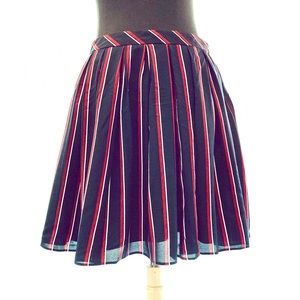 Banana Republic striped pleated skirt.